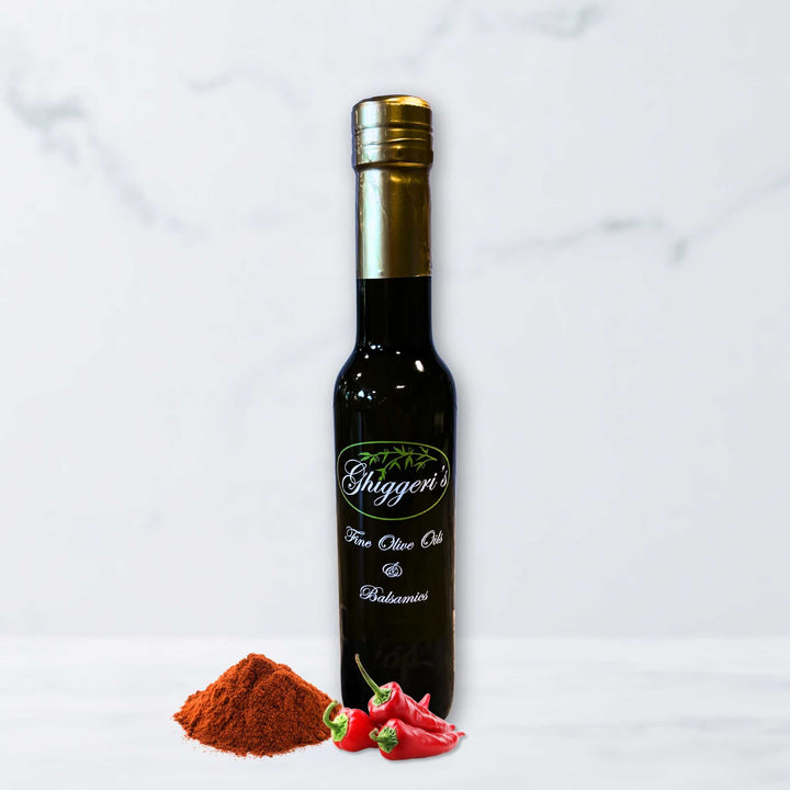 Cayenne Chile Pepper Fused Olive Oil – Spicy Heat Extra Virgin Olive Oil Bottle