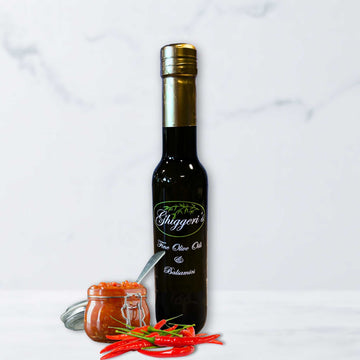 Harissa Infused Olive Oil – North African Spice Extra Virgin Olive Oil Bottle