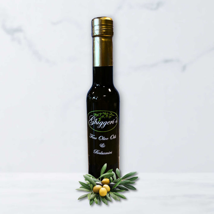 Ghiggeri’s Spanish Manzanillo robust-intensity extra virgin olive oil
