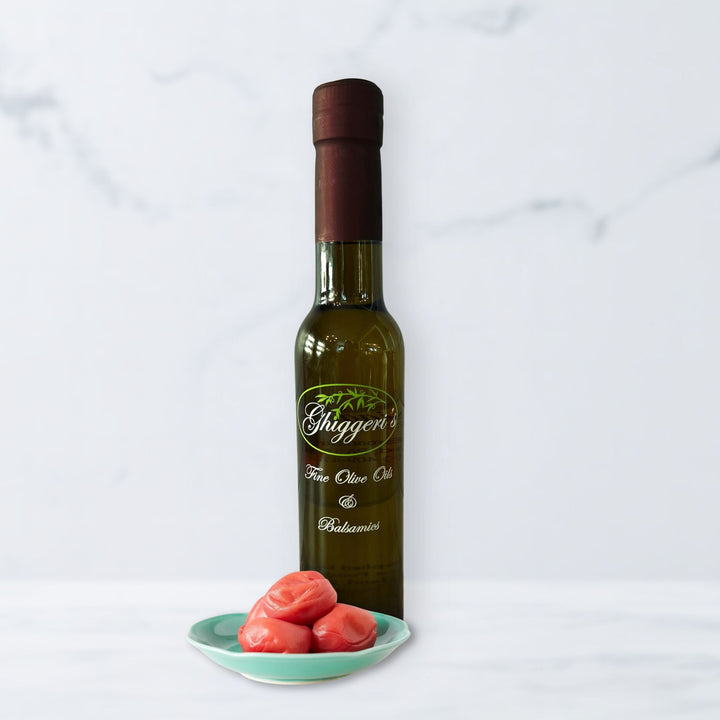 Umeboshi Plum White Balsamic Vinegar with sweet-tart floral flavor – Ghiggeri’s Fine Olive Oils & Balsamics